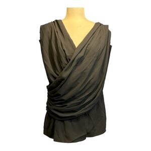 NWT Making The Cut Black Draped Top Size XXL Bin6